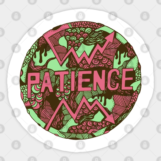 Pink Mint Circle of Patience Sticker by kenallouis